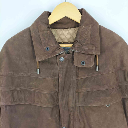 CULTURE cuero legítimo 裏地キルティング リアルスエードブルゾン メンズ import:S