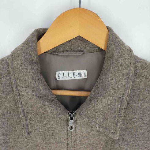 エルオム ELLE HOMME ウール100% ダブルジップ ワークジャケット メンズ import:L