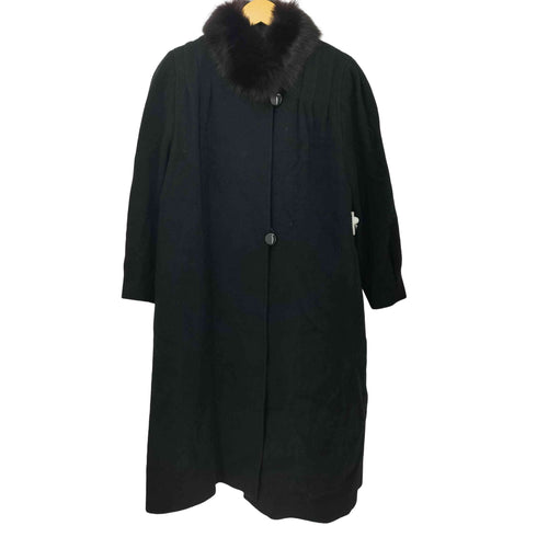 Cojana ウール フォックスファー ロング コート レディース 9L105