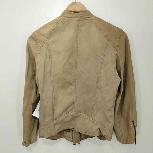 DROMe 00s Y2K イタリア製 ラムレザー マルチジップ ライダースジャケット レディース import:S