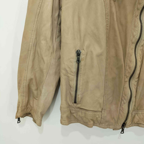 DROMe 00s Y2K イタリア製 ラムレザー マルチジップ ライダースジャケット レディース import:S