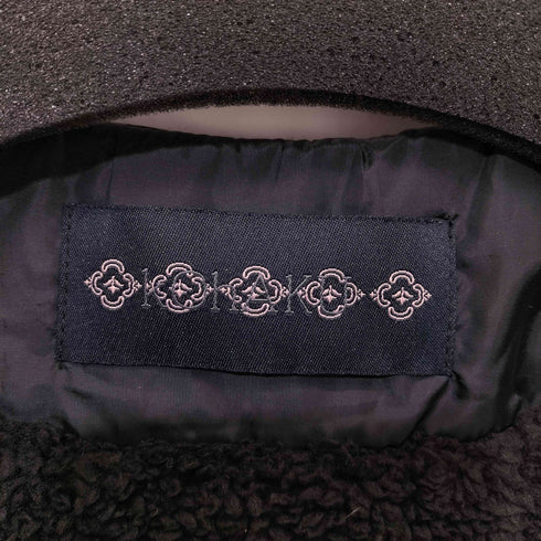 コハク KOHAKU キルティング ニット 切替 裏ボア ノーカラー コート レディース JPN:2