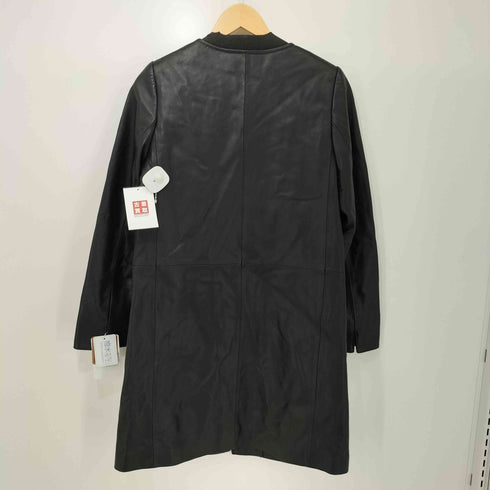 ラムレザー ノーカラー コート レディース JPN:S