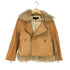 ジルスチュアート JILLSTUART lamb leather ラムレザー フォックスファー付きダブルライダースジャケット レディース JPN:M