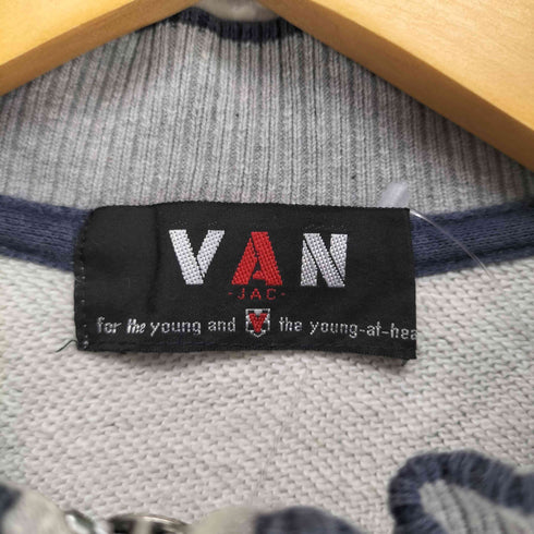ヴァンヂャケット VAN JAC ワッペン刺繍 ハーフジップ スウェット メンズ JPN:M