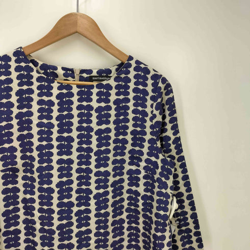 マリメッコ marimekko 七分袖 総柄 ワンピース レディース JPN:38