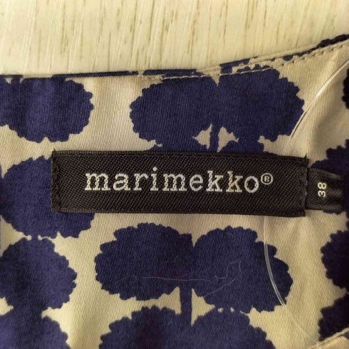 マリメッコ marimekko 七分袖 総柄 ワンピース レディース JPN:38