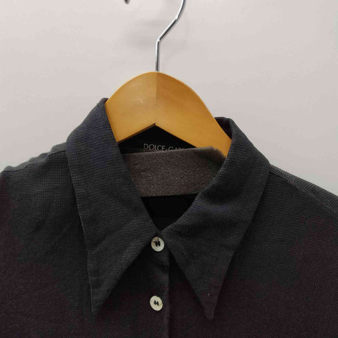 ドルチェアンドガッバーナ DOLCE&GABBANA 90S BASIC イタリア製 ビスコース コットン デカ襟 ダブルカフス L/S シャツ レディース EUR:46