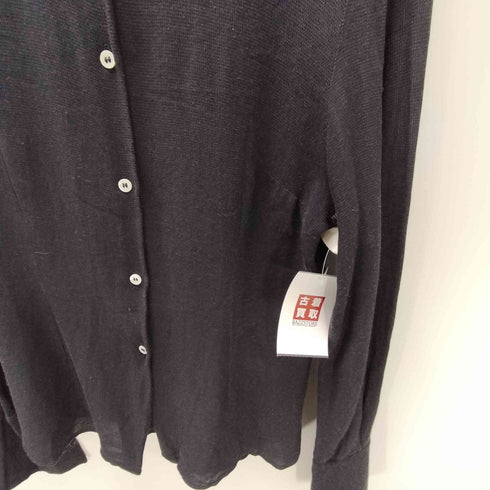 ドルチェアンドガッバーナ DOLCE&GABBANA 90S BASIC イタリア製 ビスコース コットン デカ襟 ダブルカフス L/S シャツ レディース EUR:46