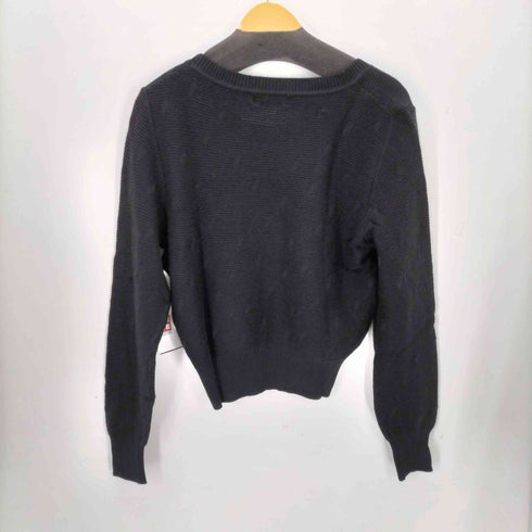 イッセイミヤケ ISSEY MIYAKE 70-80s オールスタイルタグ 刺繍デザインクロップドニットセーター レディース