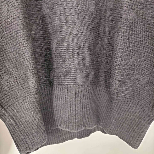 イッセイミヤケ ISSEY MIYAKE 70-80s オールスタイルタグ 刺繍デザインクロップドニットセーター レディース