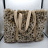 ツモリチサト TSUMORI CHISATO CARRY レザー ライン レオパード 総柄 ハンド バッグ レディース