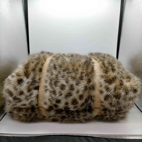 ツモリチサト TSUMORI CHISATO CARRY レザー ライン レオパード 総柄 ハンド バッグ レディース