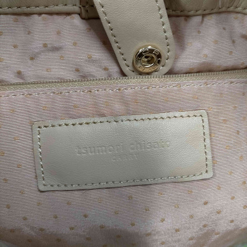 ツモリチサト TSUMORI CHISATO CARRY レザー ライン レオパード 総柄 ハンド バッグ レディース
