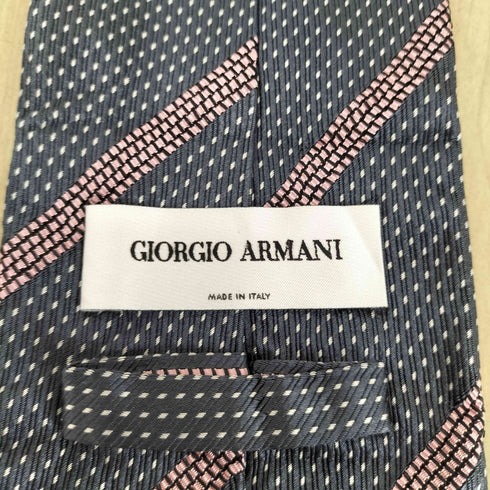 ジョルジオアルマーニ Giorgio Armani ラインデザインシルクネクタイ メンズ