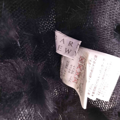 バーニーズニューヨーク BARNEYS NEWYORK ラビットファー ニット ポンチョ レディース FREE