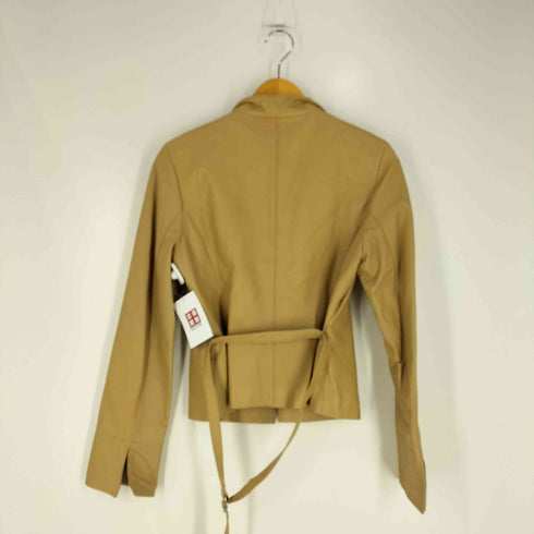 ダナキャランニューヨーク DKNY フック ラムレザー ジャケット レディース US:6