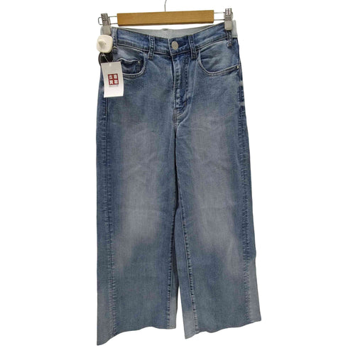 Sweet Camel ウエストリブ ワイドフレアー ストレッチ デニム パンツ レディース JPN:M