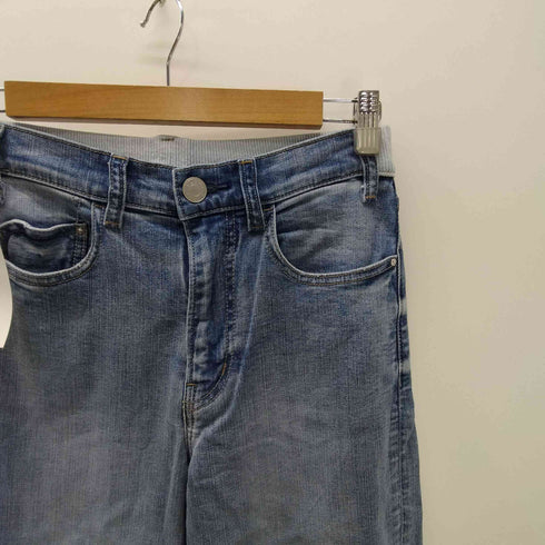 Sweet Camel ウエストリブ ワイドフレアー ストレッチ デニム パンツ レディース JPN:M