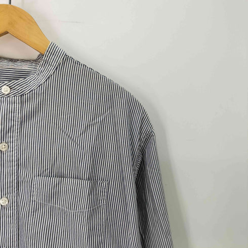 エンジニアードガーメンツ Engineered Garments USA製 ストライプ グランパロングシャツ メンズ import:M