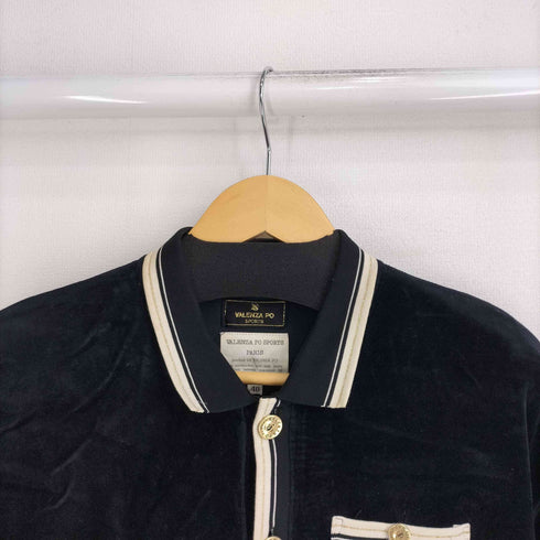バレンザポースポーツ VALENZA PO SPORTS ロゴワッペン 金ボタン ベロアジャケット レディース EUR:40