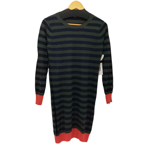 ポールスミスブラック Paul Smith BLACK ウール100 ボーダー ニット ロング ワンピース レディース JPN:L