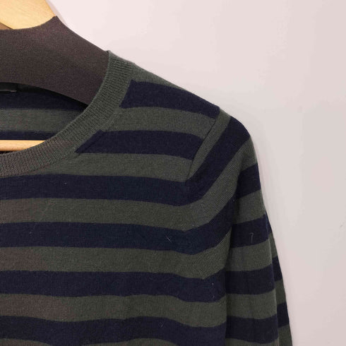 ポールスミスブラック Paul Smith BLACK ウール100 ボーダー ニット ロング ワンピース レディース JPN:L