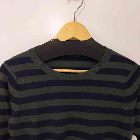 ポールスミスブラック Paul Smith BLACK ウール100 ボーダー ニット ロング ワンピース レディース JPN:L