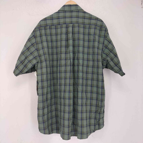 ブルックスブラザーズ BROOKS BROTHERS チェック柄ボタンダウン半袖シャツ メンズ import:XL