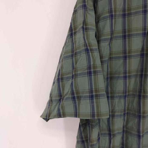 ブルックスブラザーズ BROOKS BROTHERS チェック柄ボタンダウン半袖シャツ メンズ import:XL