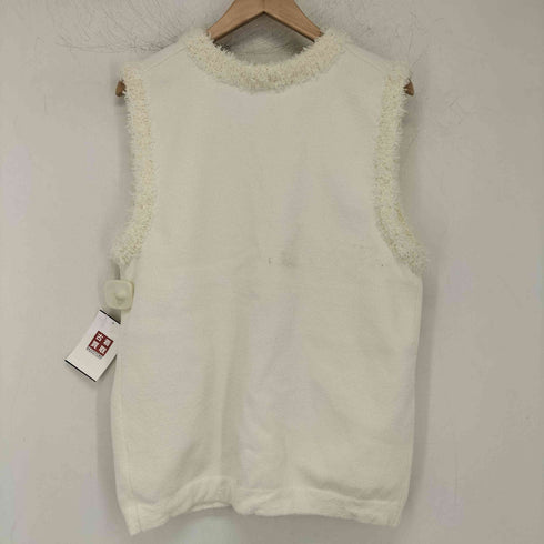 ユナイテッドアローズグリーンレーベルリラクシング UNITED ARROWS green label relaxing ブークレ×フリンジ ベスト レディース