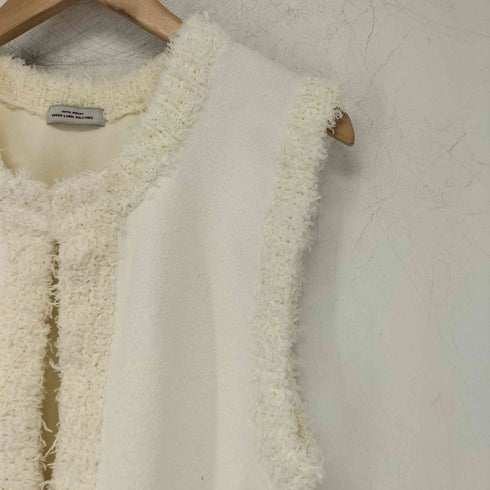 ユナイテッドアローズグリーンレーベルリラクシング UNITED ARROWS green label relaxing ブークレ×フリンジ ベスト レディース