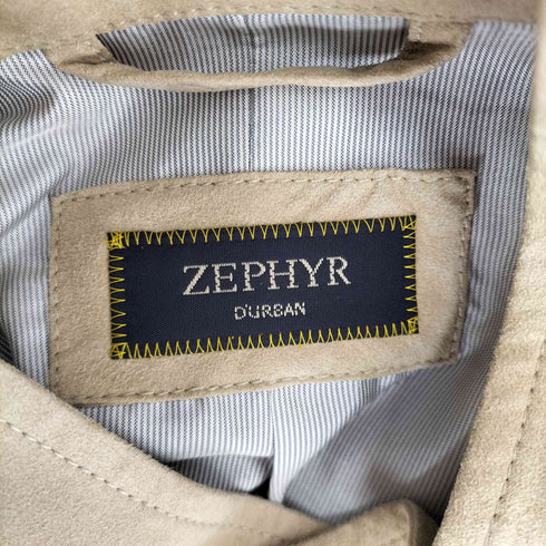 ゼファーダーバン ZEPHYR DURBAN 裏地メッシュスウェード調ジップアップジャケット ダブルジップ メンズ
