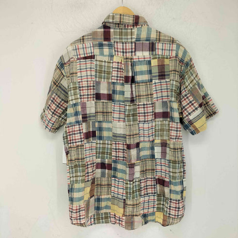 ブルックスブラザーズ BROOKS BROTHERS SPORT SHIRT パッチワークシャツ 半袖 ボタンダウン メンズ import:L