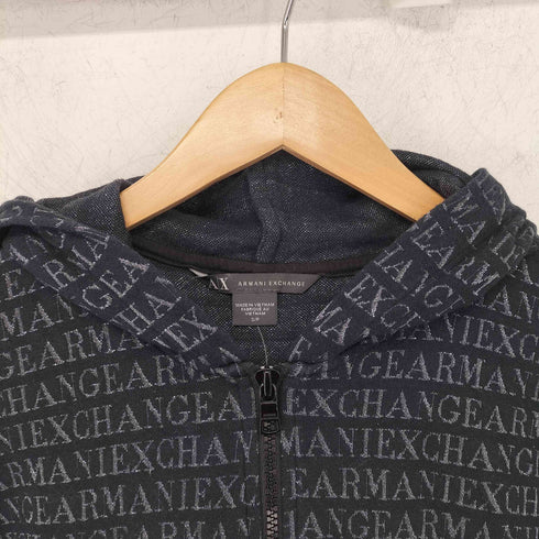アルマーニエクスチェンジ ARMANI EXCHANGE Y2K ロゴ総柄 S/Sジップパーカー レディース JPN:S