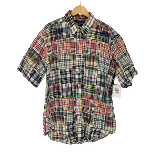 ラルフローレン RALPH LAUREN BLAKE パッチワークシャツ 半袖 ボタンダウン メンズ LL