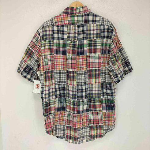 ラルフローレン RALPH LAUREN BLAKE パッチワークシャツ 半袖 ボタンダウン メンズ LL