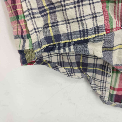 ラルフローレン RALPH LAUREN BLAKE パッチワークシャツ 半袖 ボタンダウン メンズ LL