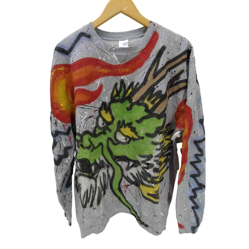 龍 ドラゴン ペイント カスタム スウェット メンズ JPN:XL