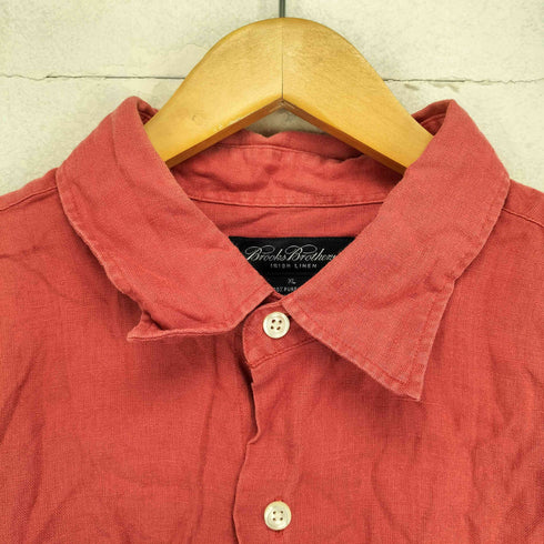 ブルックスブラザーズ BROOKS BROTHERS リネン100%半袖シャツ メンズ import:XL