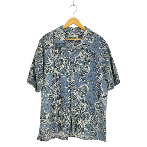 バティックベイ Batik Bay 総柄シルクシャツ メンズ L