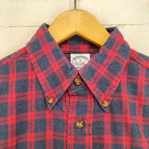 ブルックスブラザーズ BROOKS BROTHERS チェック柄ボタンダウンシャツ メンズ import:S