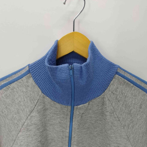 アディダス adidas 70S フランス製 PRODUCTION VENTEX フェルトロゴ スイッチングカラー アクリル ジップアップ トラック ジャケット ジャージ メンズ 180