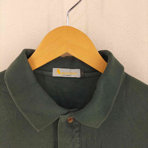 アクアスキュータム AQUASCUTUM ロゴ刺繍 鹿の子 S/Sポロシャツ メンズ JPN:XL