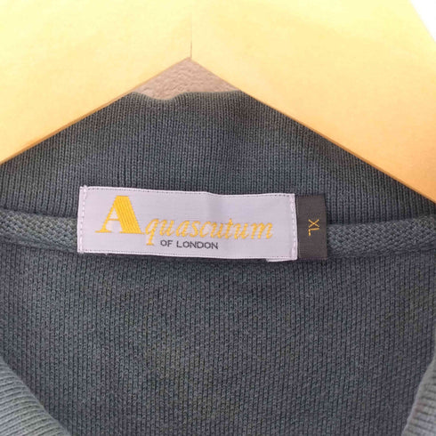 アクアスキュータム AQUASCUTUM ロゴ刺繍 鹿の子 S/Sポロシャツ メンズ JPN:XL