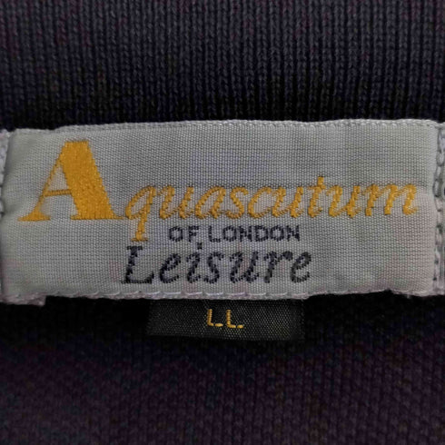 アクアスキュータム AQUASCUTUM ロゴ刺繍 鹿の子 S/Sポロシャツ メンズ JPN:XL