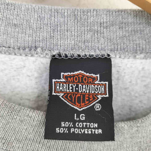 ハーレーダビッドソン HARLEY-DAVIDSON 80S USA製 袖プリント スウェット メンズ L