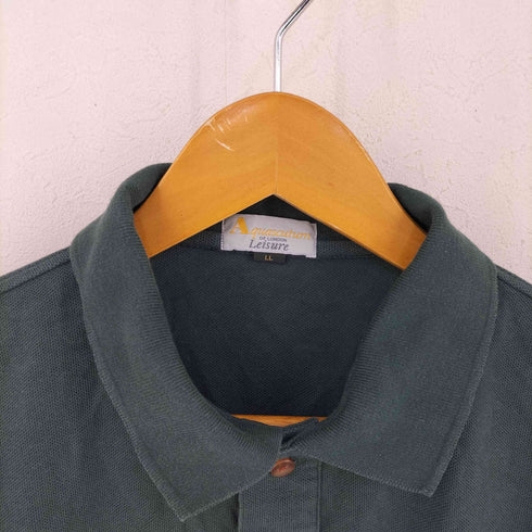 アクアスキュータム AQUASCUTUM ロゴ刺繍 鹿の子 S/Sポロシャツ メンズ JPN:XL