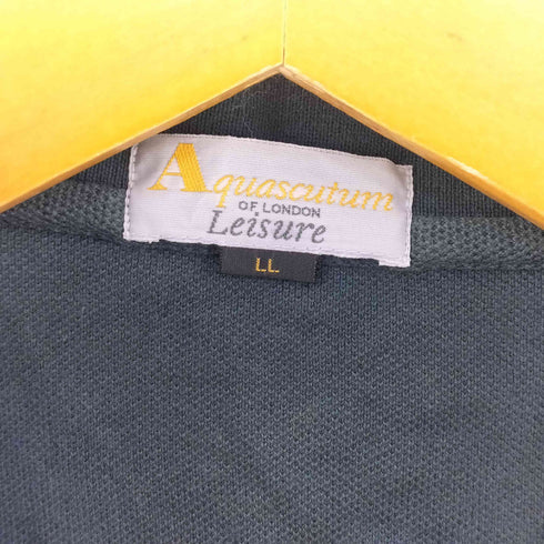 アクアスキュータム AQUASCUTUM ロゴ刺繍 鹿の子 S/Sポロシャツ メンズ JPN:XL