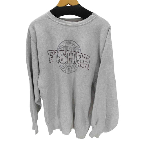 チャンピオン Champion FISHER COLLEGE エンブレム ロゴ プリント 袖目つき スウェット メンズ